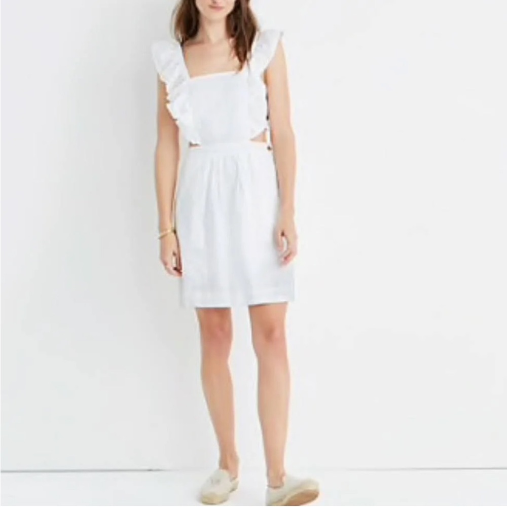 Madewell eyelet cutout mini dress